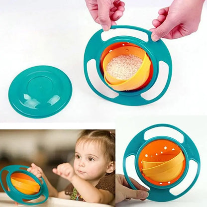 Spill-proof gyroscopic bowl for children.
