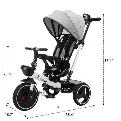 UBRAVOO 6-in-1 Baby Push Bike Tricycle. 